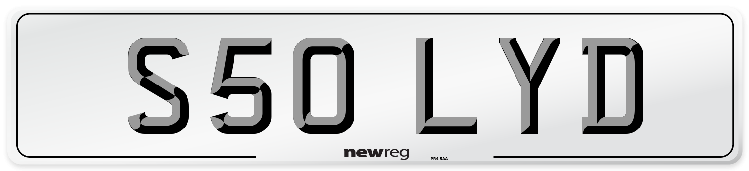 S50 LYD Number Plate from New Reg